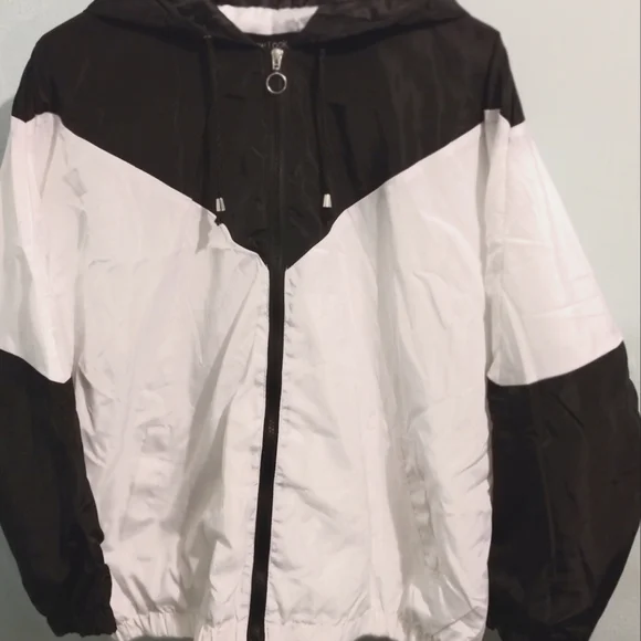 Black & White Windbreaker Jacket - Picture 10 of 11